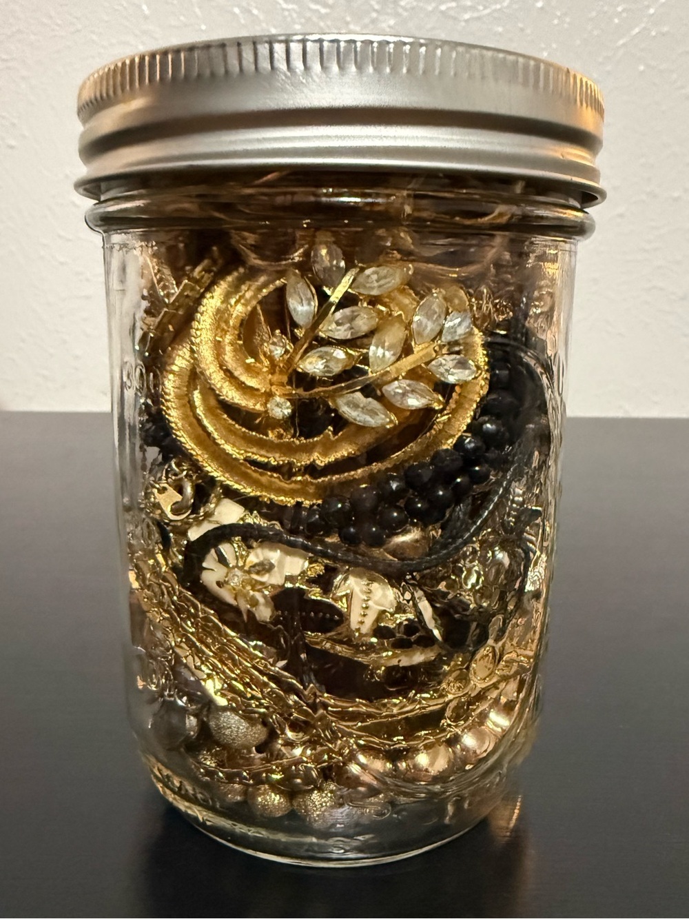 Mystery Jewelry Jar - Gold and Black 💛🖤💛🖤